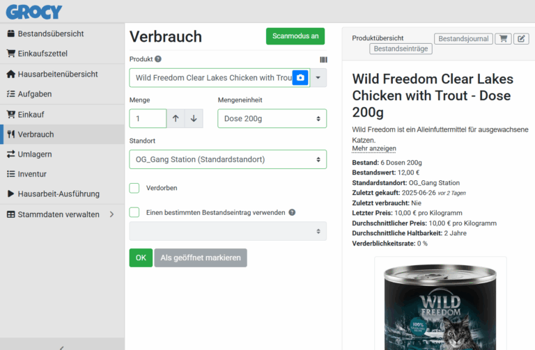 Grocy – das perfekte ERP für Katzen?